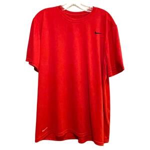 Nike Dri-Fit Red T-Shirt Men's XL Athletic Training Tee Lightweight Running